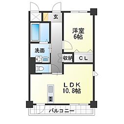 ディアコート7 1LDKの間取図画像