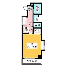 シェリール一社 1Kの間取図画像