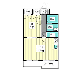 スターハイツ 1LDKの間取図画像