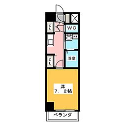 ジオステージ本山 1Kの間取図画像