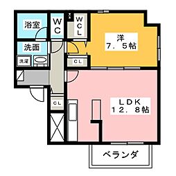ステージ本山 1LDKの間取図画像