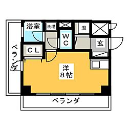 グリーンヒルズ猫洞 ワンルームの間取図画像