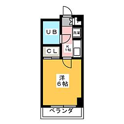 パルテノンリンデン 1Kの間取図画像