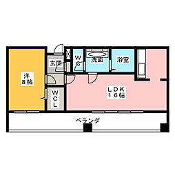 サムティレジデンス東山公園 1LDKの間取図画像