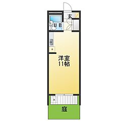 グランドヒル東山 ワンルームの間取図画像