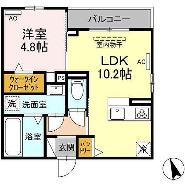 グレイス 201｜愛知県名古屋市東区大幸２丁目(賃貸アパート1LDK・2階・37.97㎡)の写真 その2