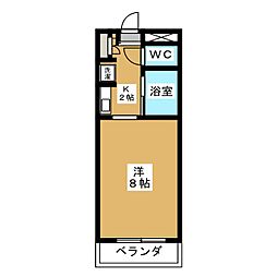 グランドハイネス御成 1Kの間取図画像