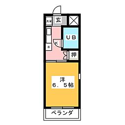 ホワイトヴィラ 1Kの間取図画像