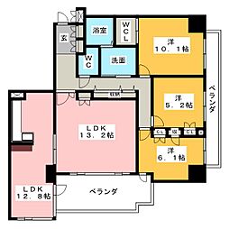 ドムス徳川園 3LDKの間取図画像