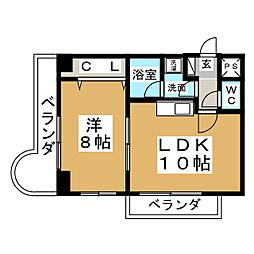 メゾンエトワール 1LDKの間取図画像