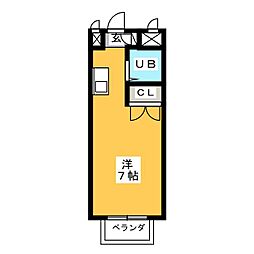 HOMEST新守山 ワンルームの間取図画像