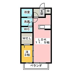 リオグランデ 1LDKの間取図画像