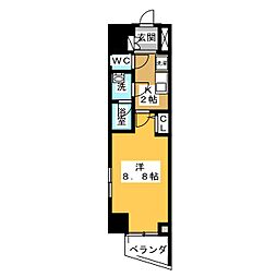 ELSTANZA徳川 1Kの間取図画像