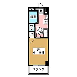 大善ビル 1Kの間取図画像