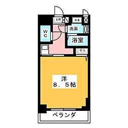 S-RESIDENCE平安通 1Kの間取図画像