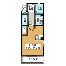 ルミナス大幸5 ワンルームの間取図画像