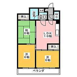 メゾンド徳川苑 3DKの間取図画像