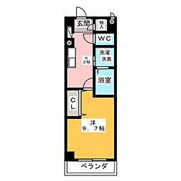 スマイルシティーM 1Kの間取図画像