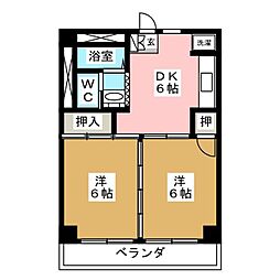 栄ビル 2DKの間取図画像