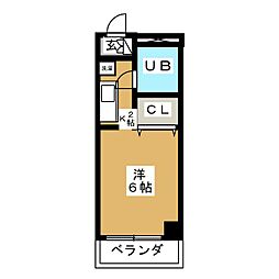 グリーンポート35 ワンルームの間取図画像