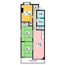 サンハイツ赤城 301 ｜ 愛知県名古屋市西区赤城町（賃貸マンション3LDK・3階・65.55㎡） その2