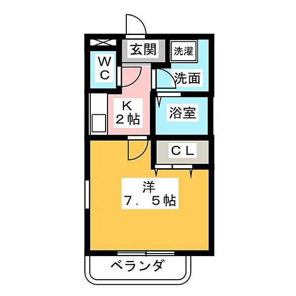 ヴィラ　アウローラ 103｜愛知県名古屋市西区砂原町(賃貸マンション1K・1階・24.80㎡)の写真 その2