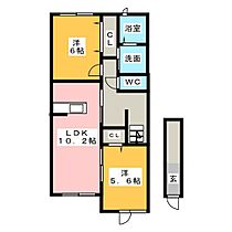 プラシード・カーサ 202 ｜ 愛知県名古屋市西区玉池町（賃貸アパート2LDK・2階・56.47㎡） その2