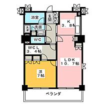 パークシティタワーズガーデンエアーズフラッグタワー 1103 ｜ 愛知県名古屋市西区二方町（賃貸マンション1LDK・11階・57.19㎡） その2