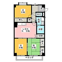 Villa上小田井壱番館  ｜ 愛知県名古屋市西区貴生町（賃貸マンション3LDK・6階・66.15㎡） その2