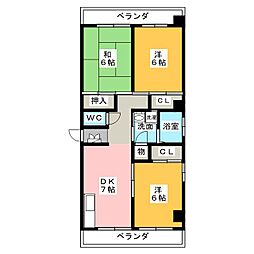 No.3GSビル 3DKの間取図画像