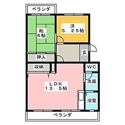 エストゥペンダ 105 1階2LDKの間取り