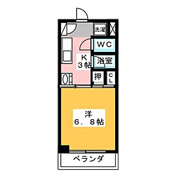 サングリーン庄内 1Kの間取図画像