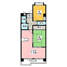フジパークハイツA 2LDKの間取図画像