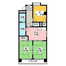 サクセス米本 3DKの間取図画像