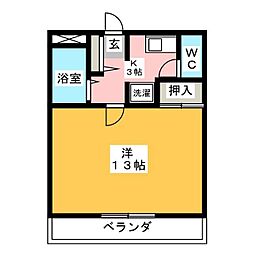 Forest 1Kの間取図画像