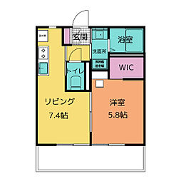 コンフォール・N 1DKの間取図画像