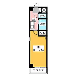 エクセル長池 1Kの間取図画像