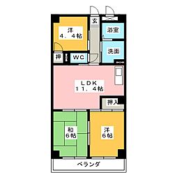 メゾンルミエール 3LDKの間取図画像