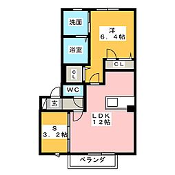 プルミエメゾン 1SLDKの間取図画像