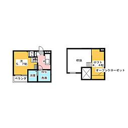ティルナノーグ ワンルームの間取図画像