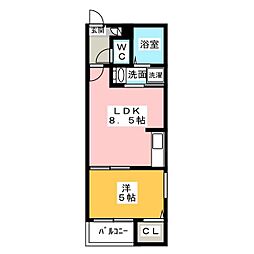 レガリストヴィラ 1LDKの間取図画像