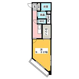 アーサ上小田井 1SKの間取図画像