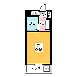 メゾン・ド・テルム ワンルームの間取図画像
