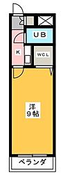 ライオンズマンション名大ウエスト 1Kの間取図画像