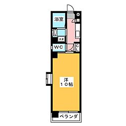 アーバン東山 1Kの間取図画像