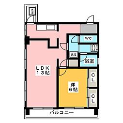 第二宏陽ハイツ 1LDKの間取図画像