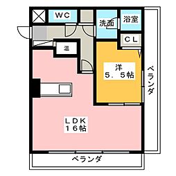 グリーンヒルズ猫洞 1LDKの間取図画像