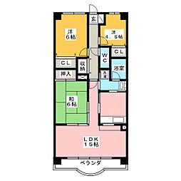 クレストヒルズ東山 3LDKの間取図画像