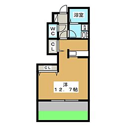 赤坂公園ハイツ ワンルームの間取図画像