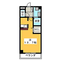 スリーディーガーデン本山 ワンルームの間取図画像